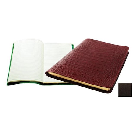 RAIKA 7in x 10in Desk Lined Journal with Map Brown TN 141 BROWN
